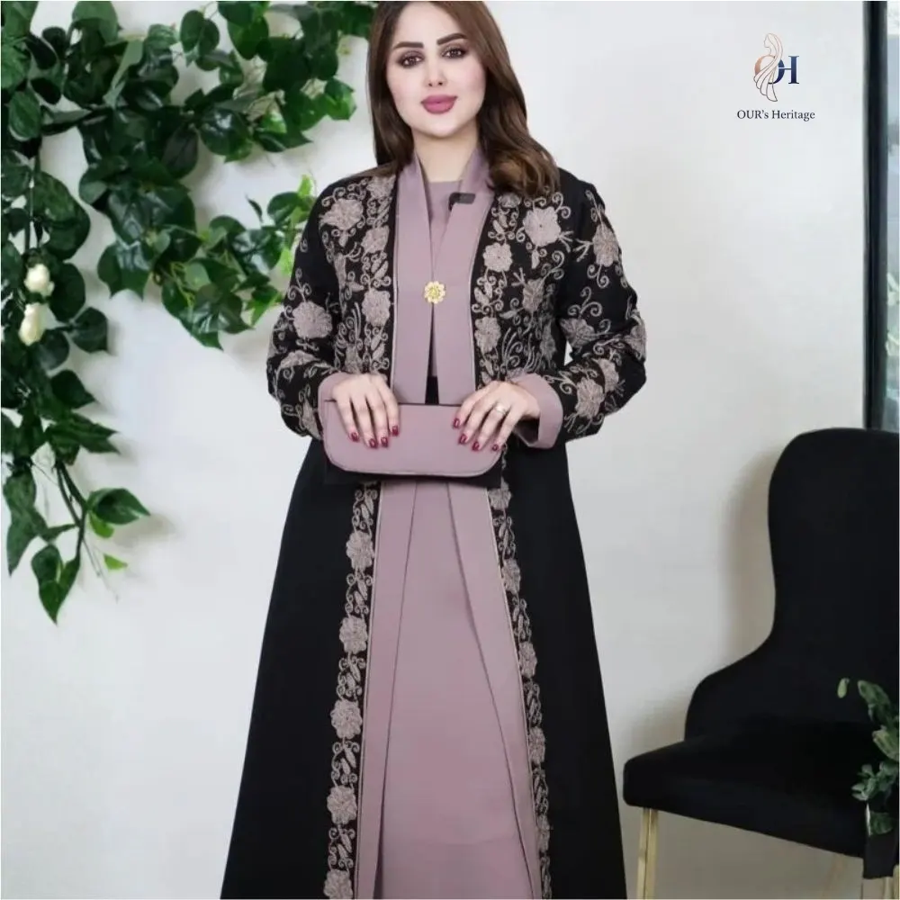 Rose Pink Koti Abaya