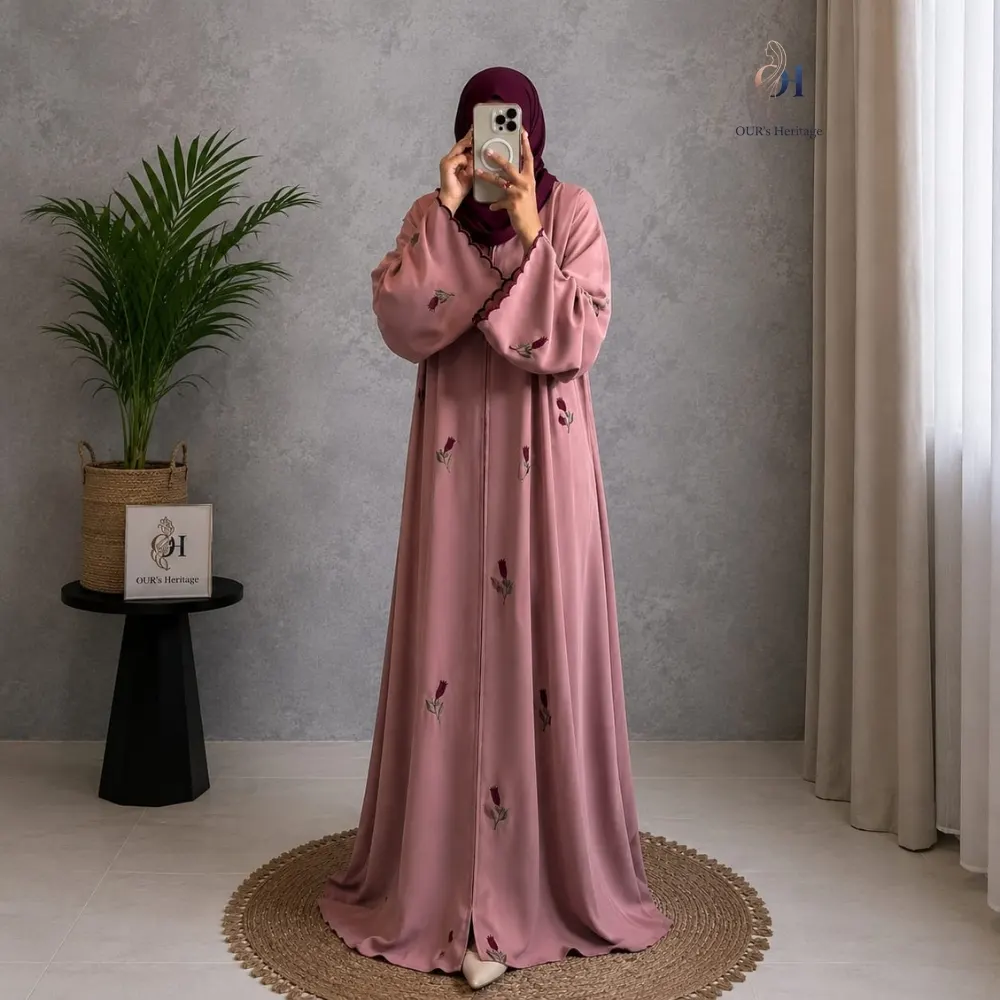 Tulip Embrodary Abaya